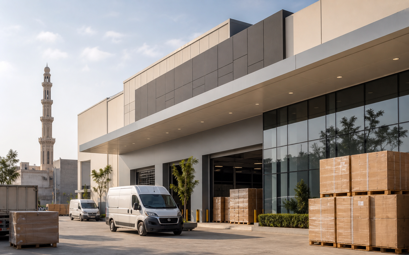 Cargo office and loading area in Lahore