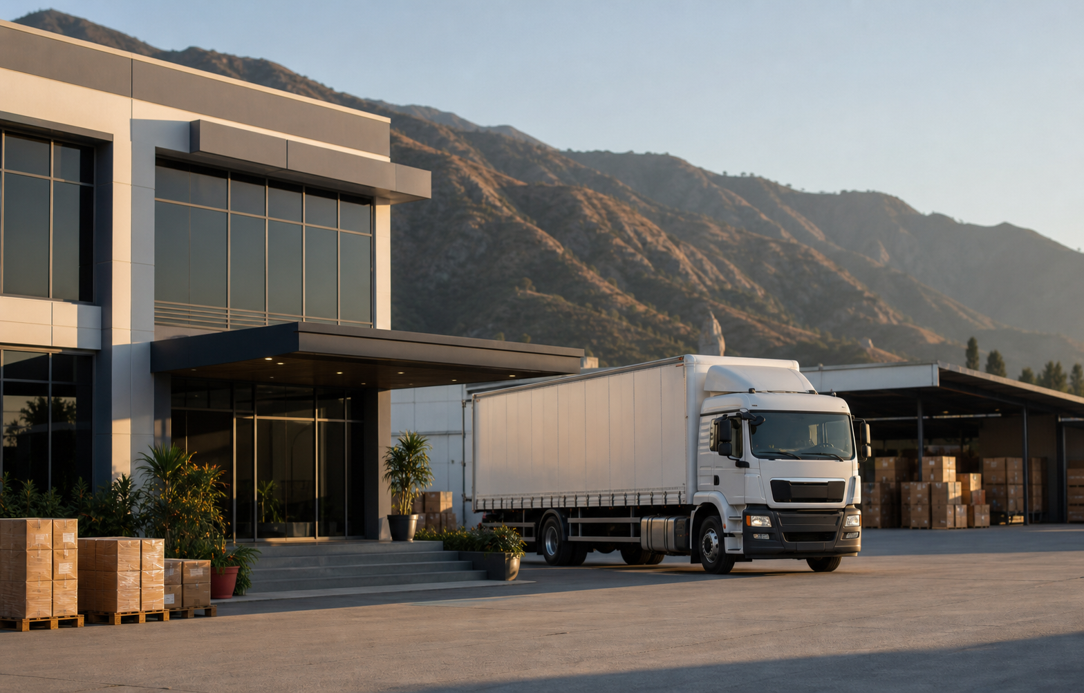 Cargo office and truck in Mardan