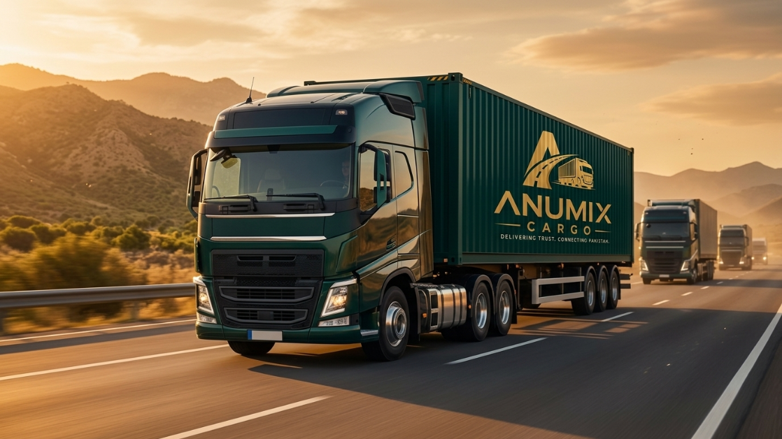 ANUMIX cargo truck travelling on a highway